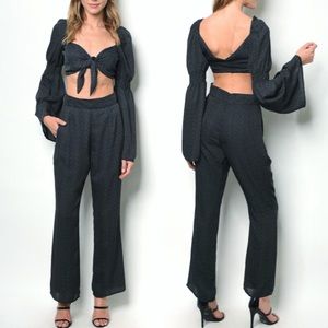 ⚡️⬇️  Matching Co-ord Set Crop Top Pants sexy